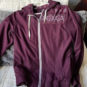 Burgundy windbreaker